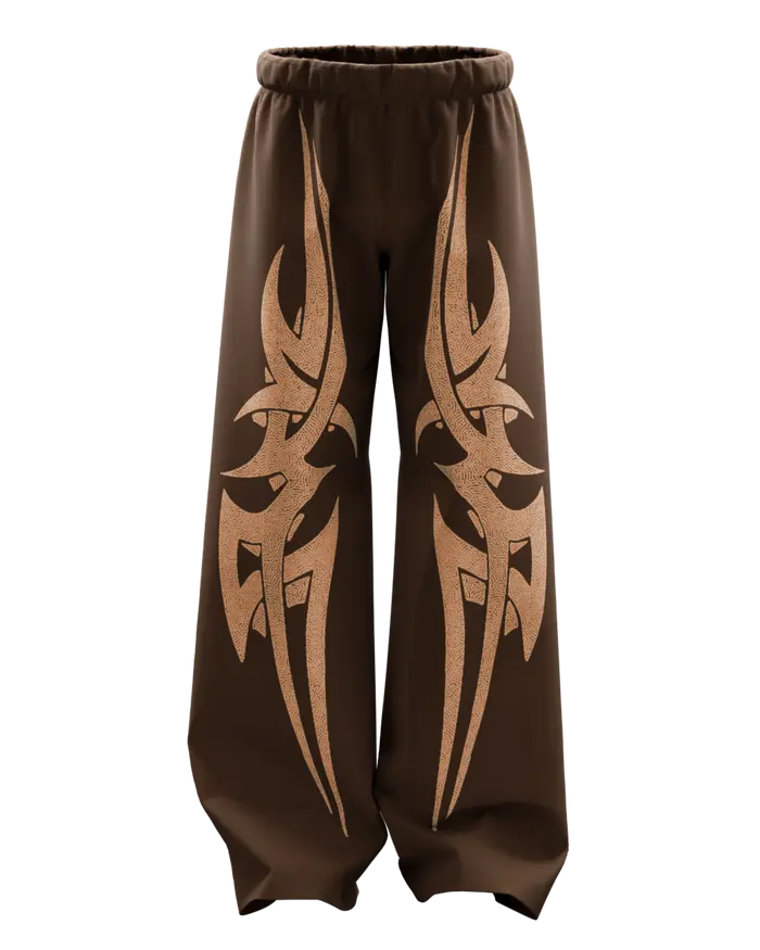  Razor Brown Straight Fit Baggy Pants